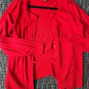 OLD Navy Women's Red Sweater Cardigan